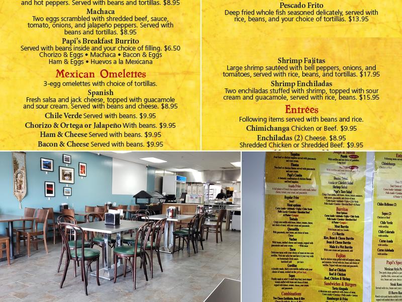 Papi's Menu