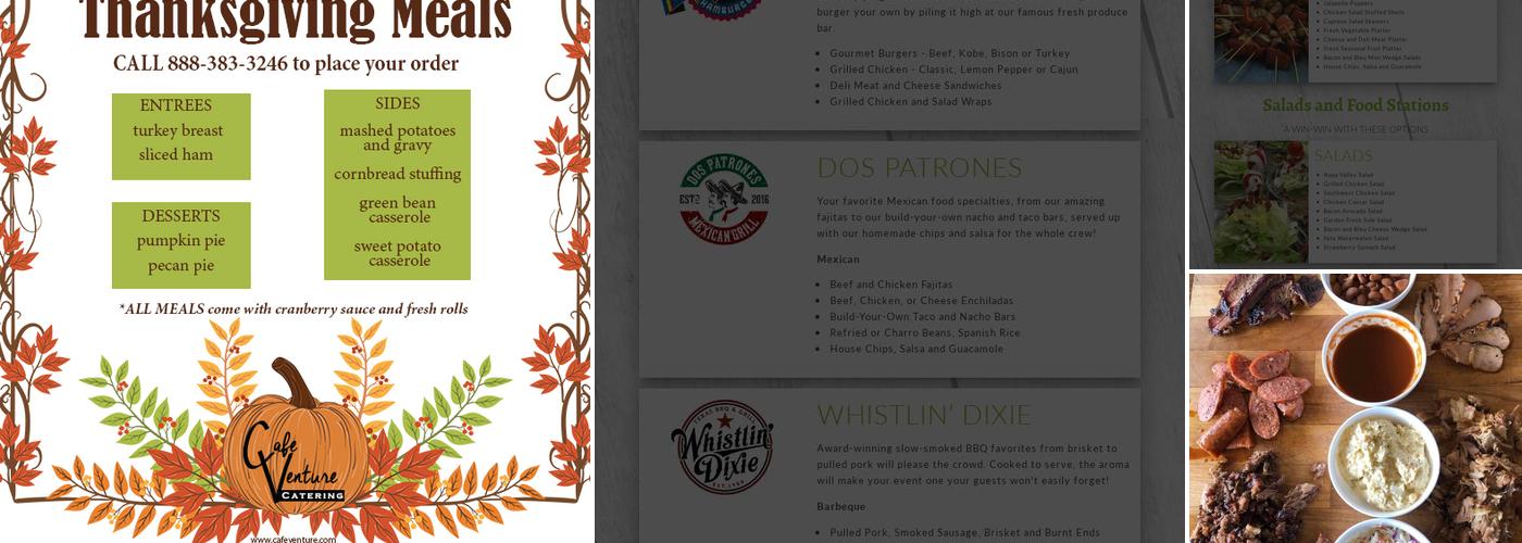 Cafe Venture Catering Menu