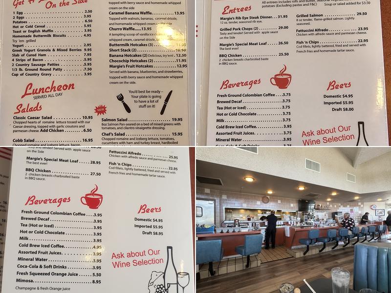 Margie's Diner Menu