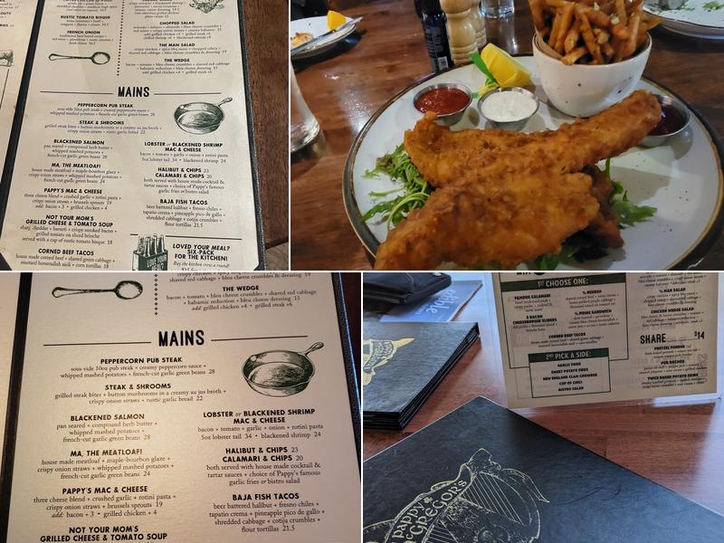 Pappy McGregor's Menu