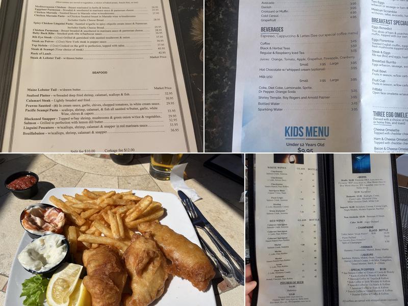 San Simeon Beach Bar & Grill Menu