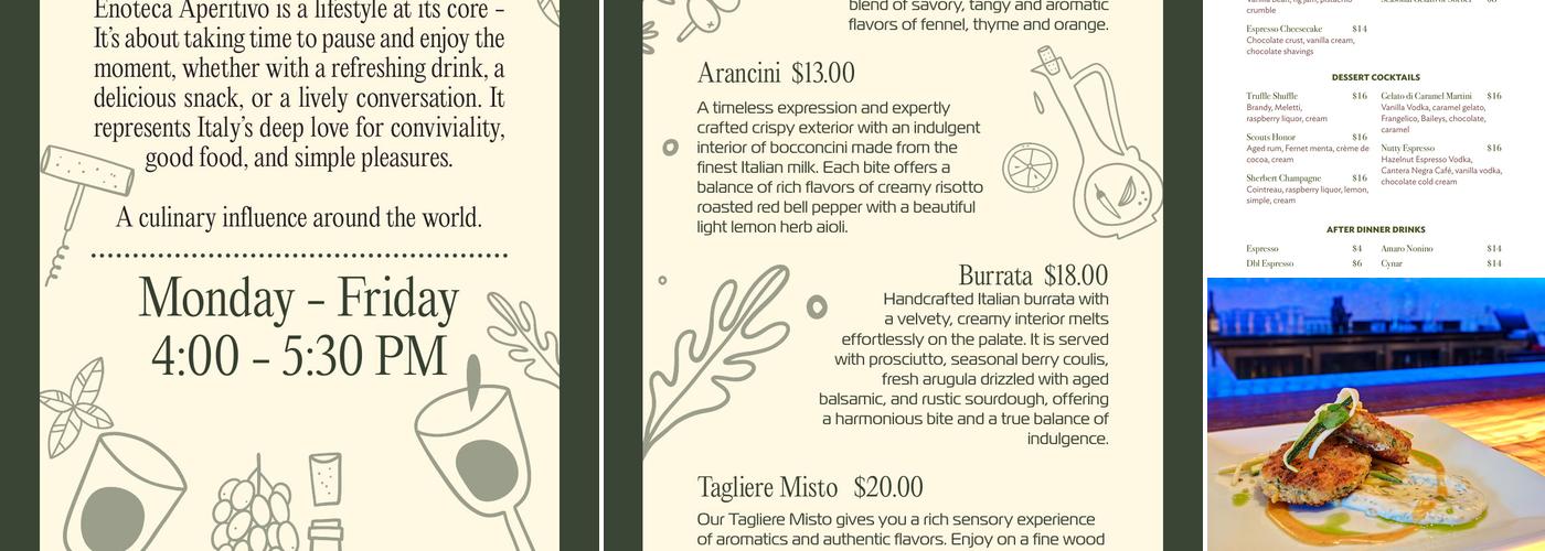 Enoteca Restaurant & Lounge Menu