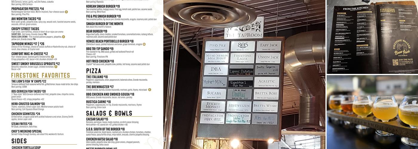 Firestone Walker Taproom Restaurant Menu
