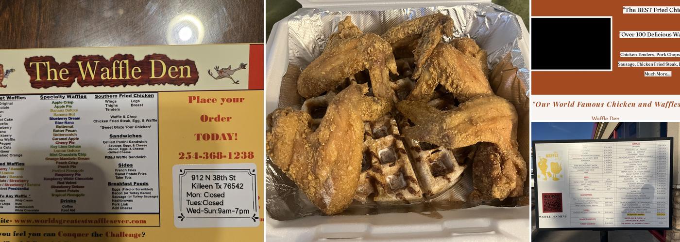 The Waffle Den Menu