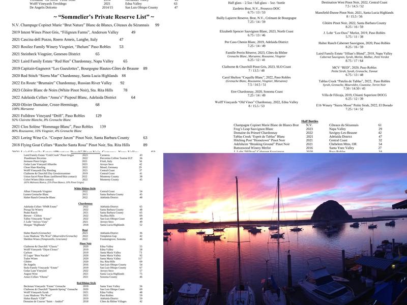 Windows On the Water Menu