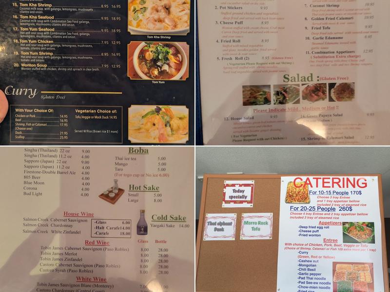 Thai Elephant Morro Bay Menu