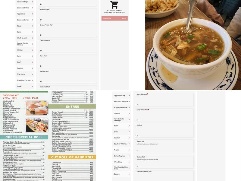 House of Poolesville Menu