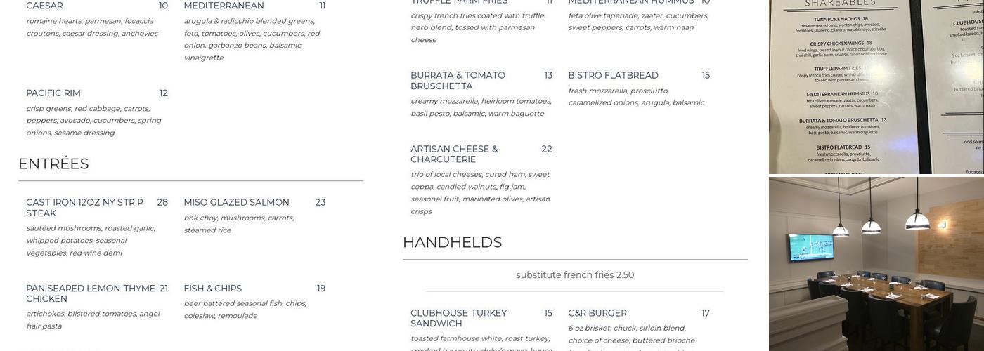 Coton and Rye Menu