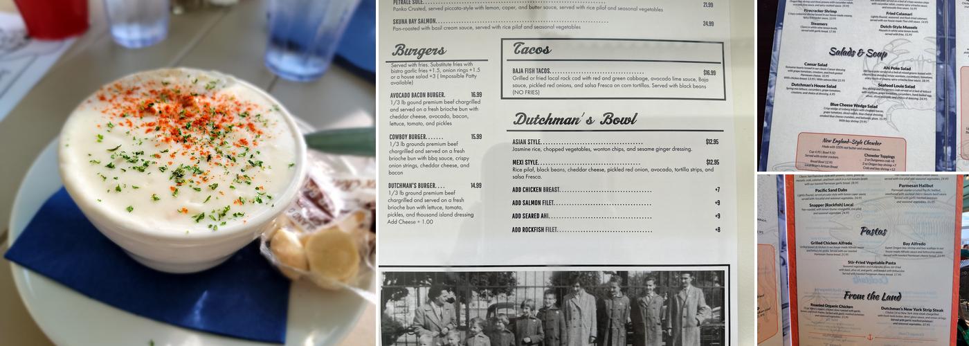 Dutchman's Seafood House Menu