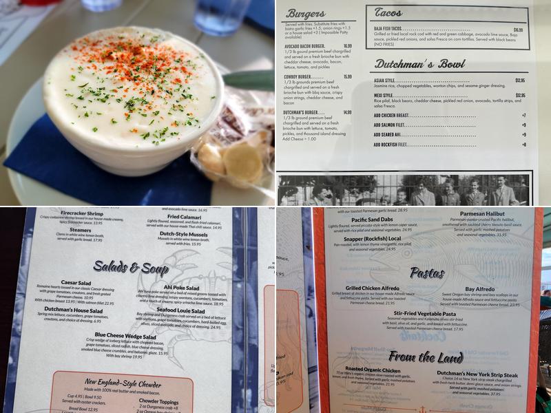 Dutchman's Seafood House Menu
