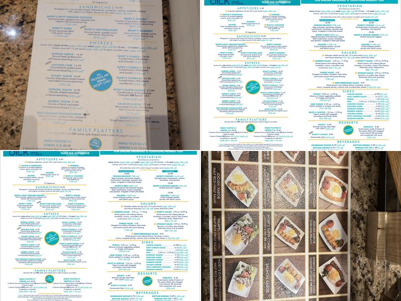 Moby Dick House of Kabob Menu