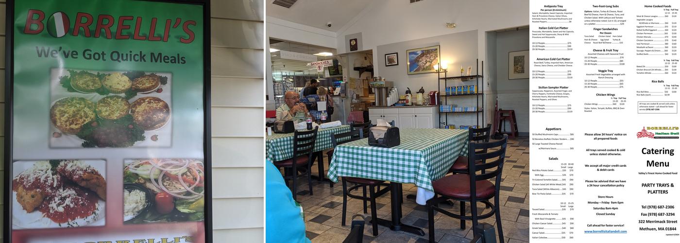 Borrelli's Italian Deli Menu