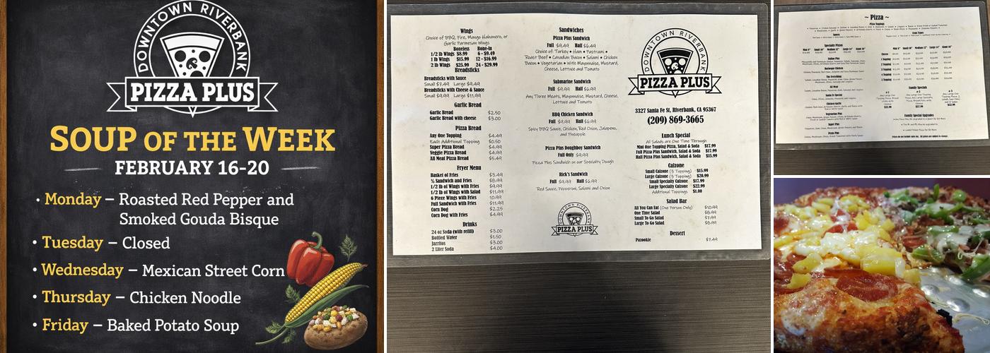 Pizza Plus Menu