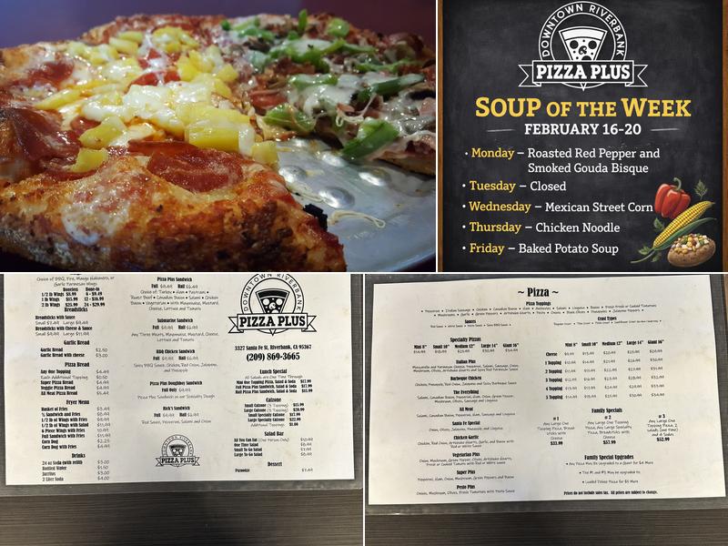 Pizza Plus Menu