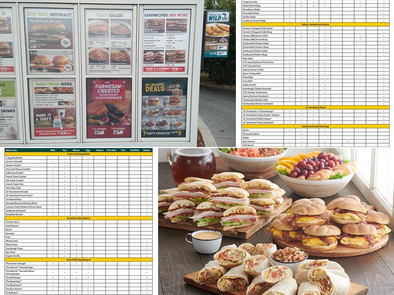Farmer Boys Menu