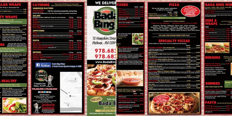 Bada Bing Menu