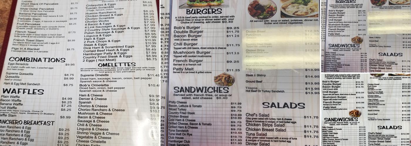 Modesto Cafe Menu