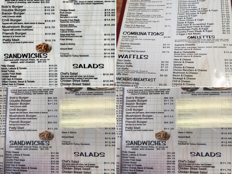 Modesto Cafe Menu