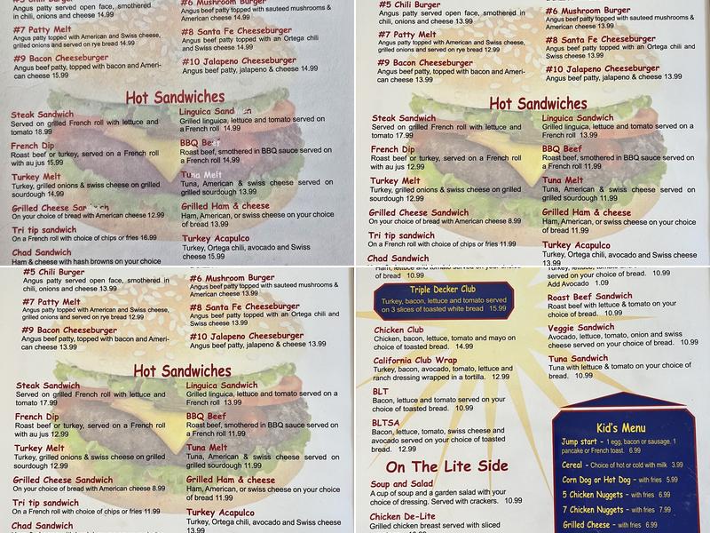 Hamilton's Diner Menu