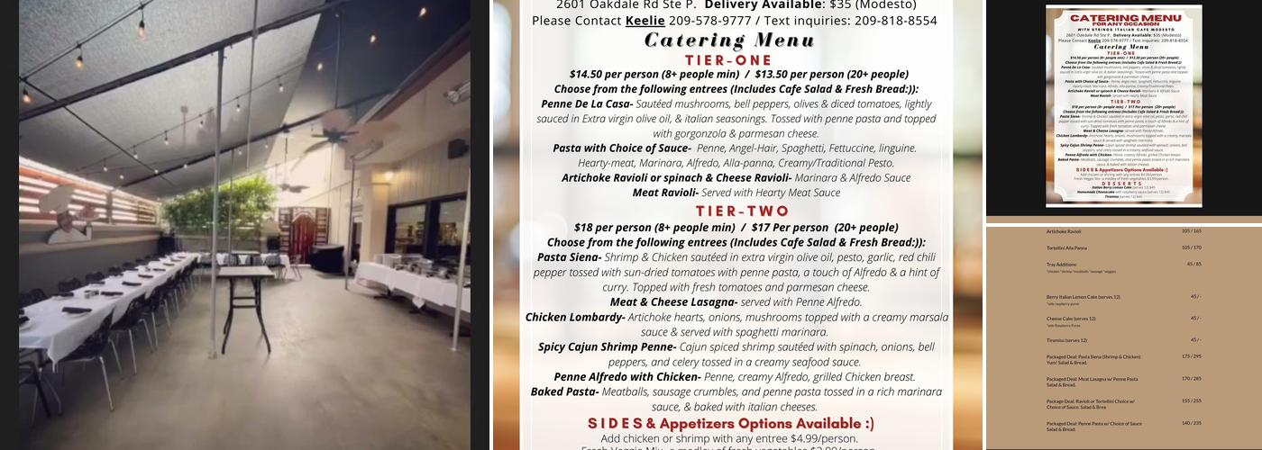 Strings Italian Cafe Modesto Menu