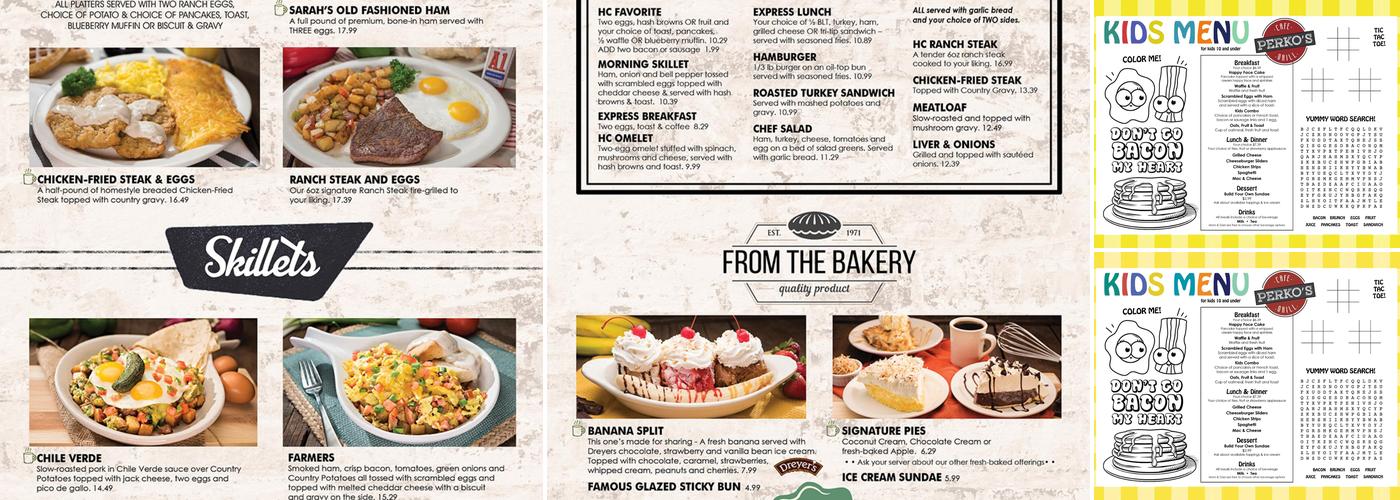 Perko's Cafe Menu