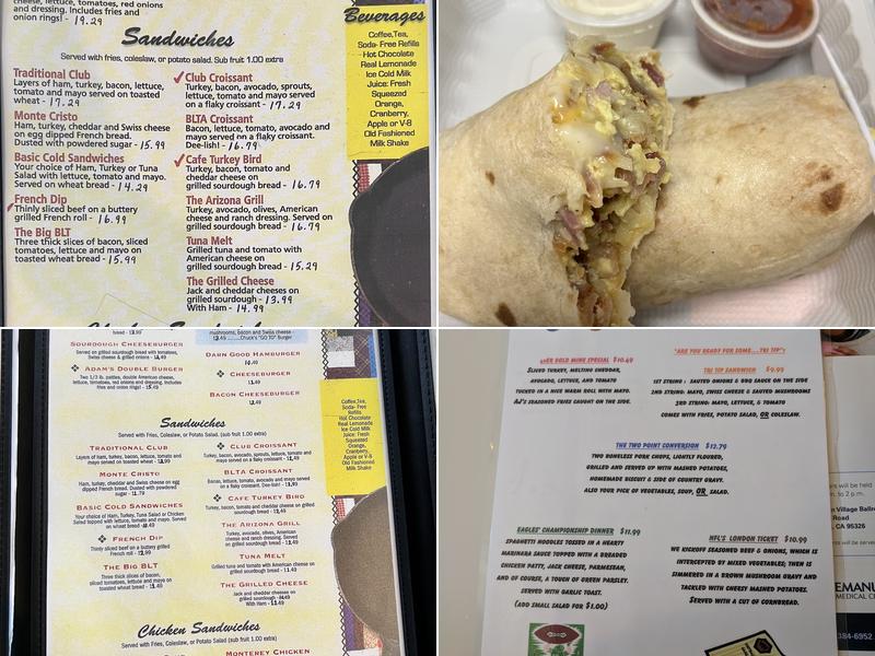 A J's Cafe & Grill Menu