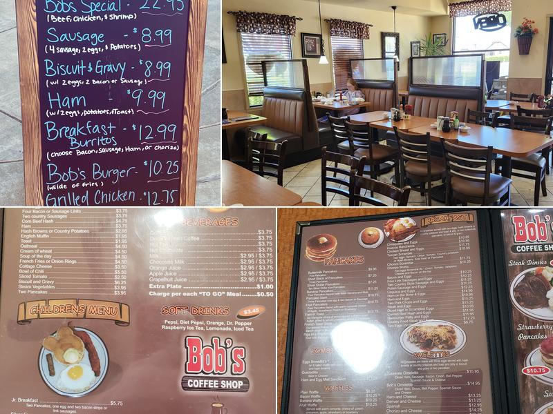 Bob's Coffee Shop Menu