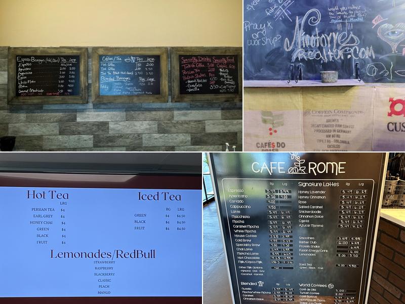 Cafe Rome Menu
