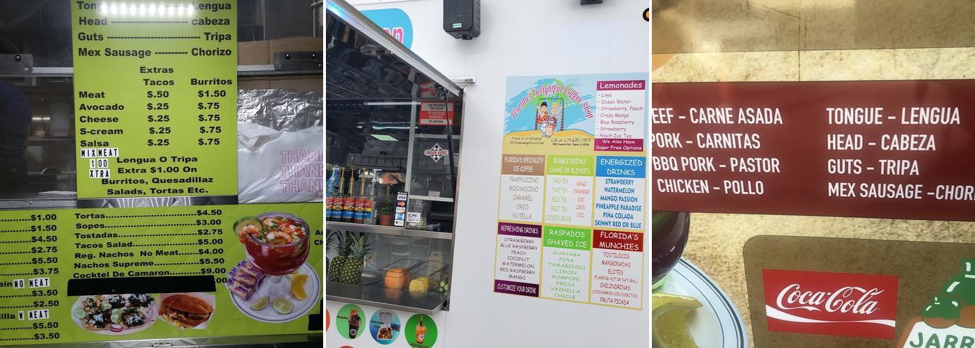 Casa cuevas Taqueria Menu