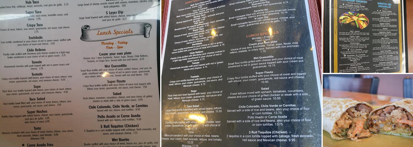 Taqueria Lagos Restaurant Menu