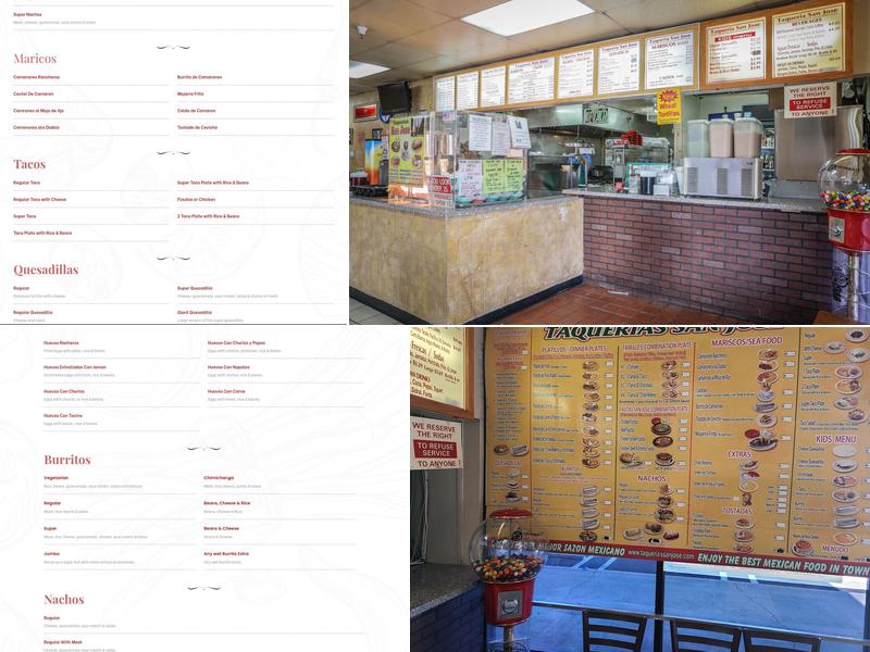 Taqueria San Jose Menu