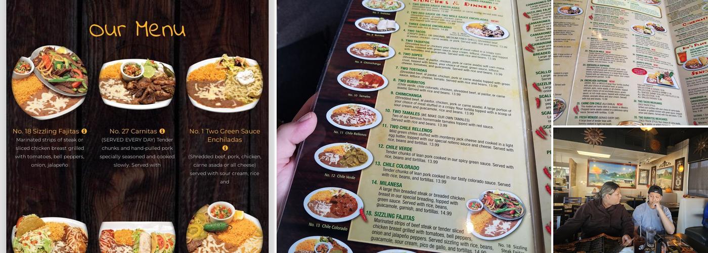 Javi's Mexican Restaurant Turlock, CA Menu