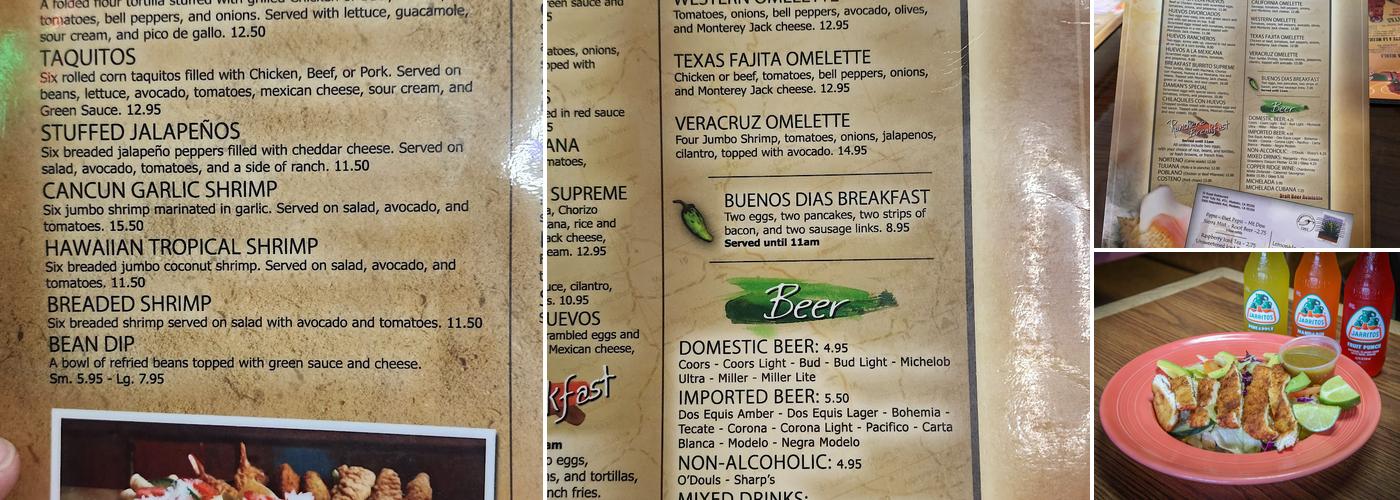El Rosal Menu