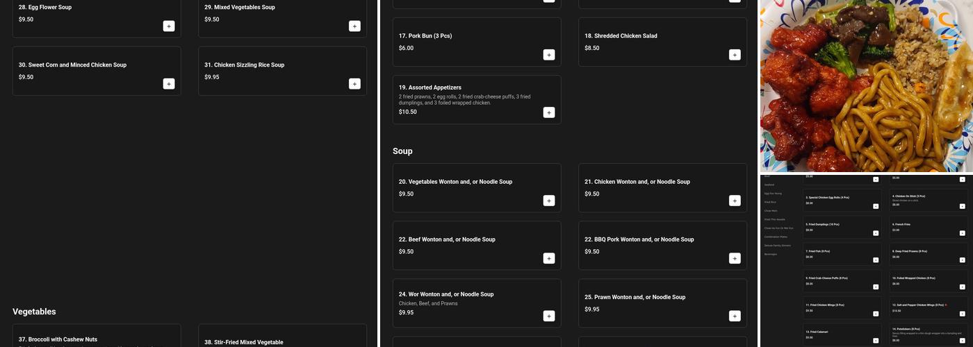 Lucky Bamboo Chinese Restaurant Menu