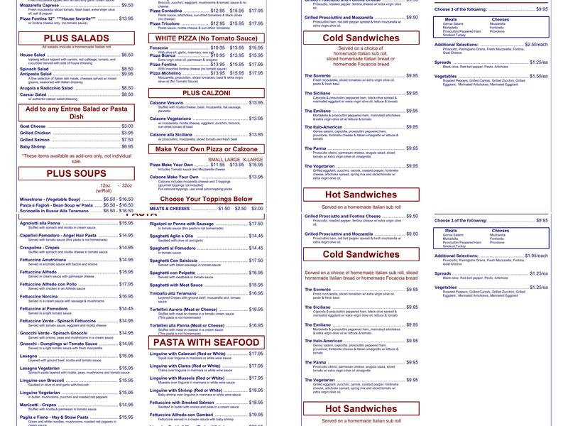 Pasta Plus Restaurant Menu