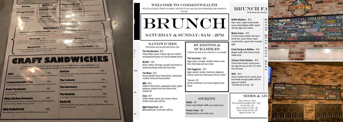 Commonwealth Menu