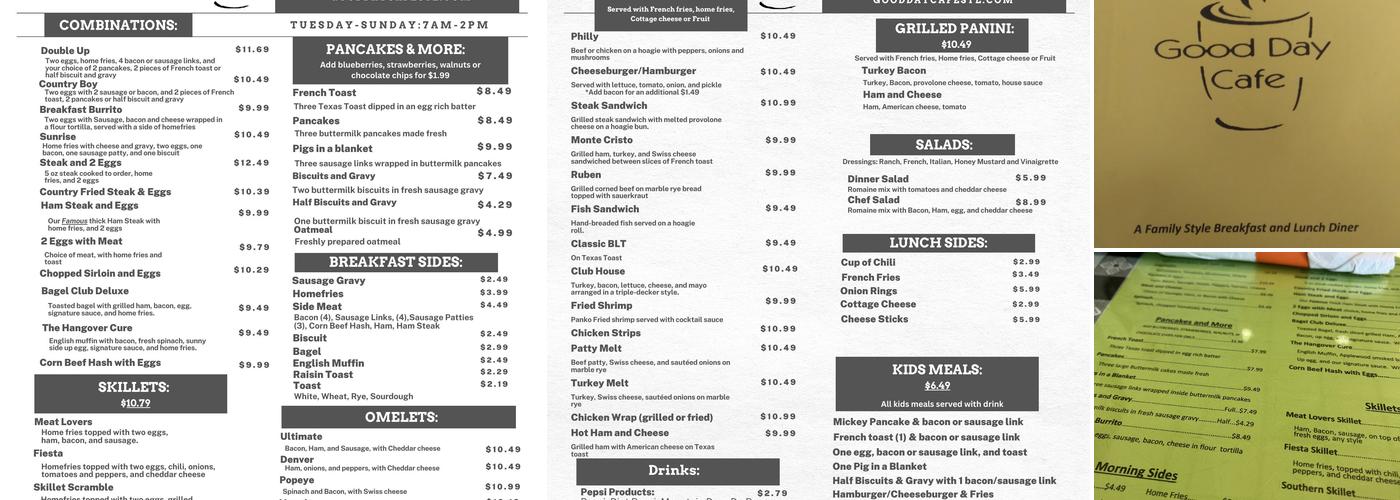 Good Day Cafe Menu