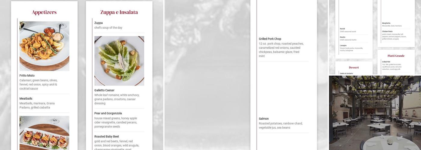 Galletto Ristorante Menu