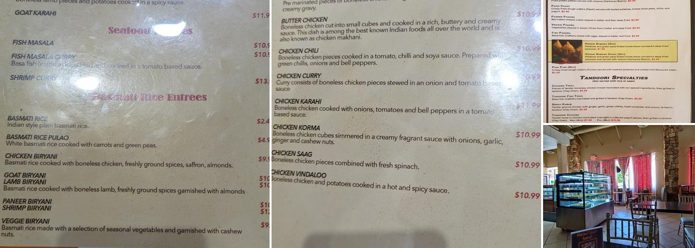 New Sunlight Indian Cuisine Menu