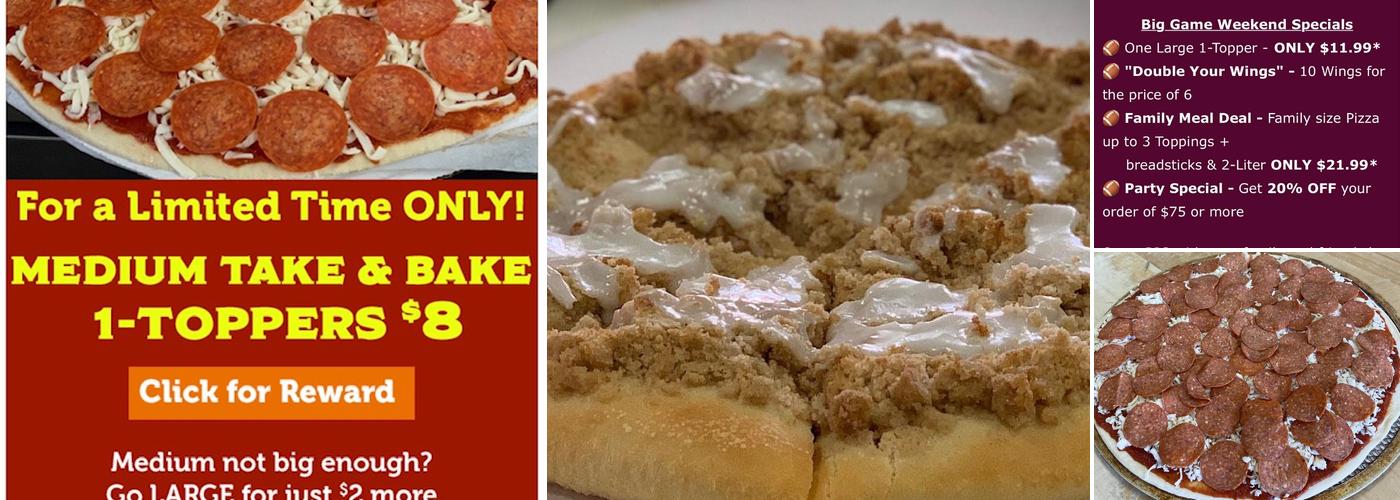 Dean's Pizza Menu