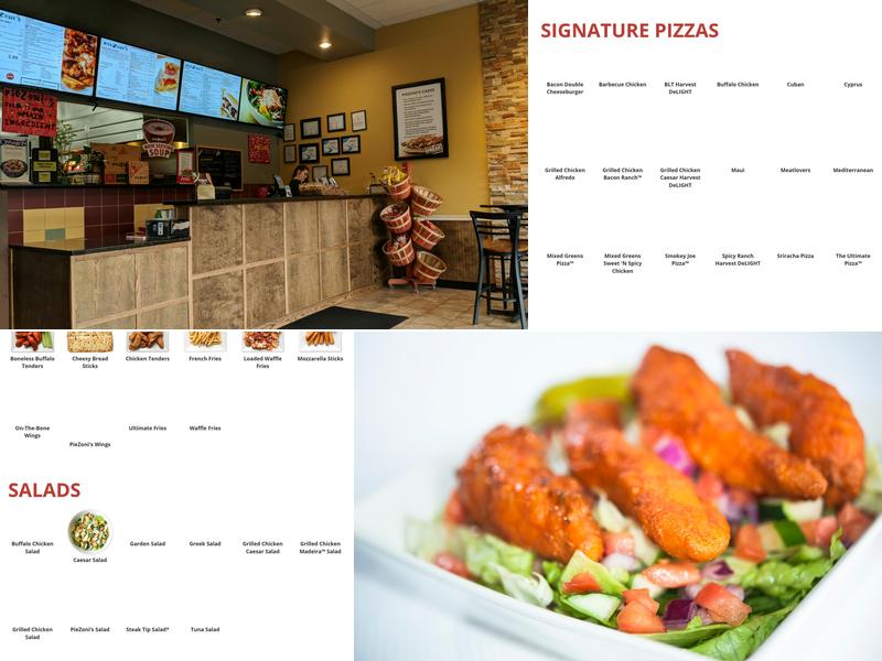 Piezoni's Pizza Menu
