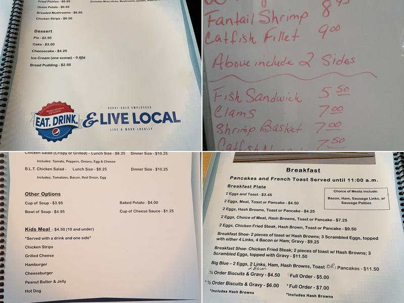 Bluehaven Cafe Menu