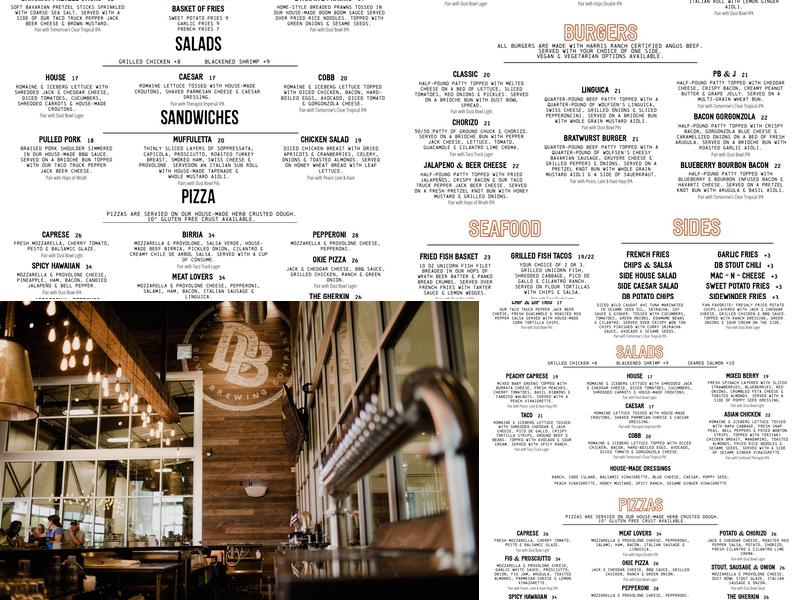 Dust Bowl Brewing Co. Brewery Taproom Menu