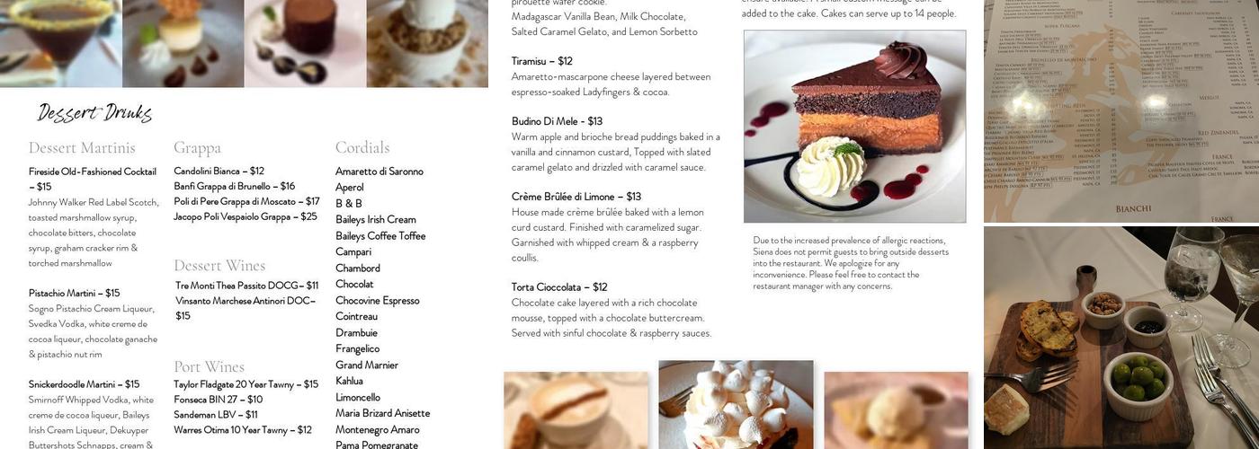 Siena Menu