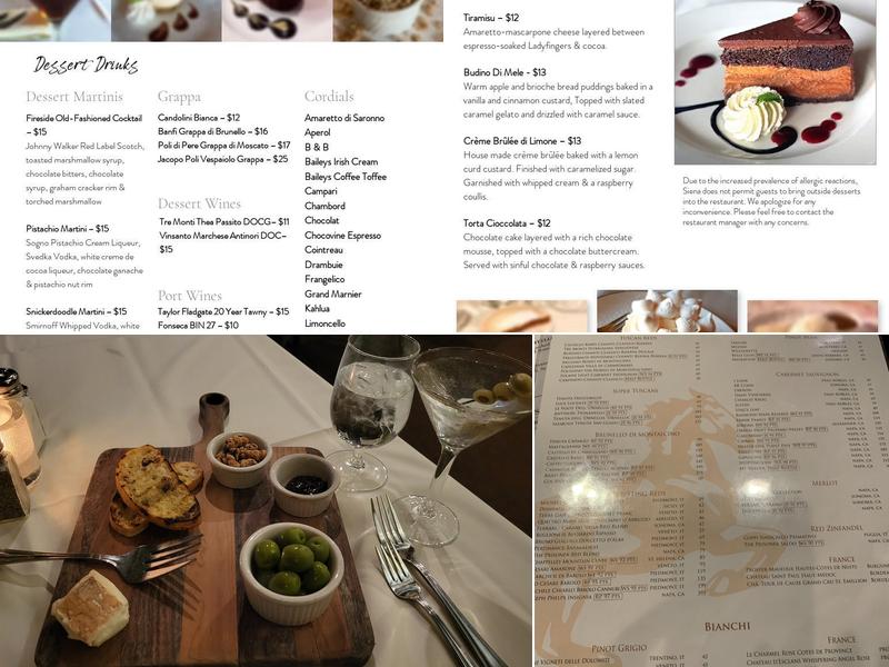 Siena Menu