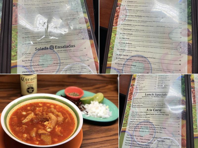 La Morenita Restaurant Menu