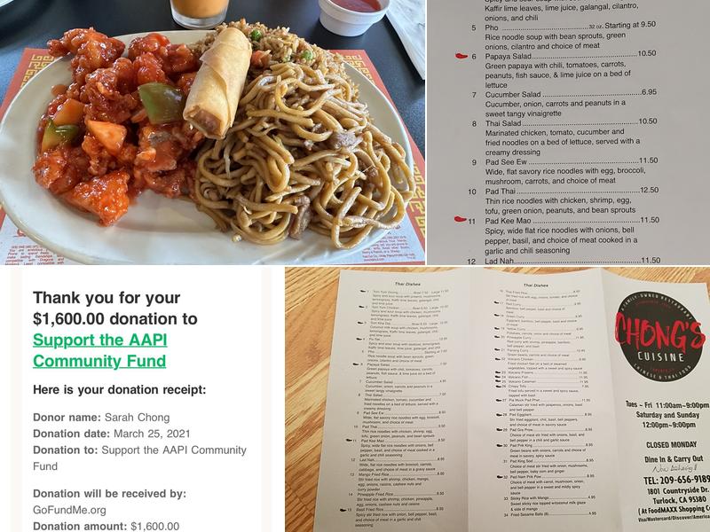 Chong's Cuisine Menu