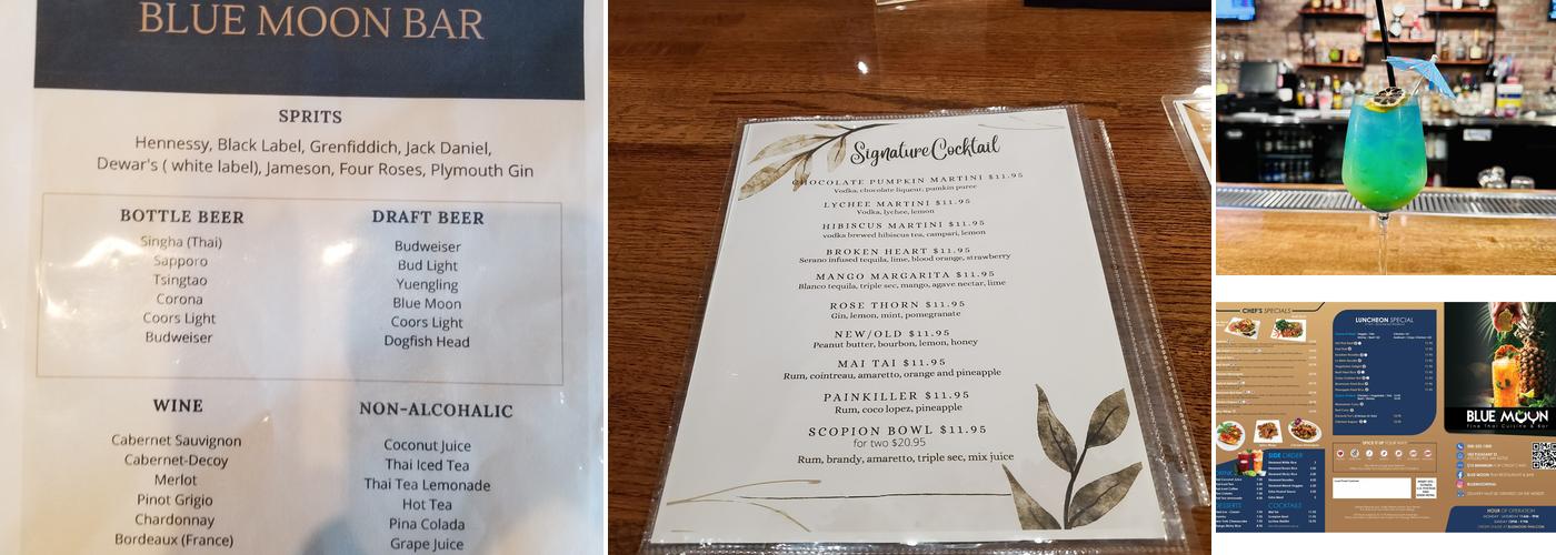 Blue Moon Thai Cuisine & Bar Menu