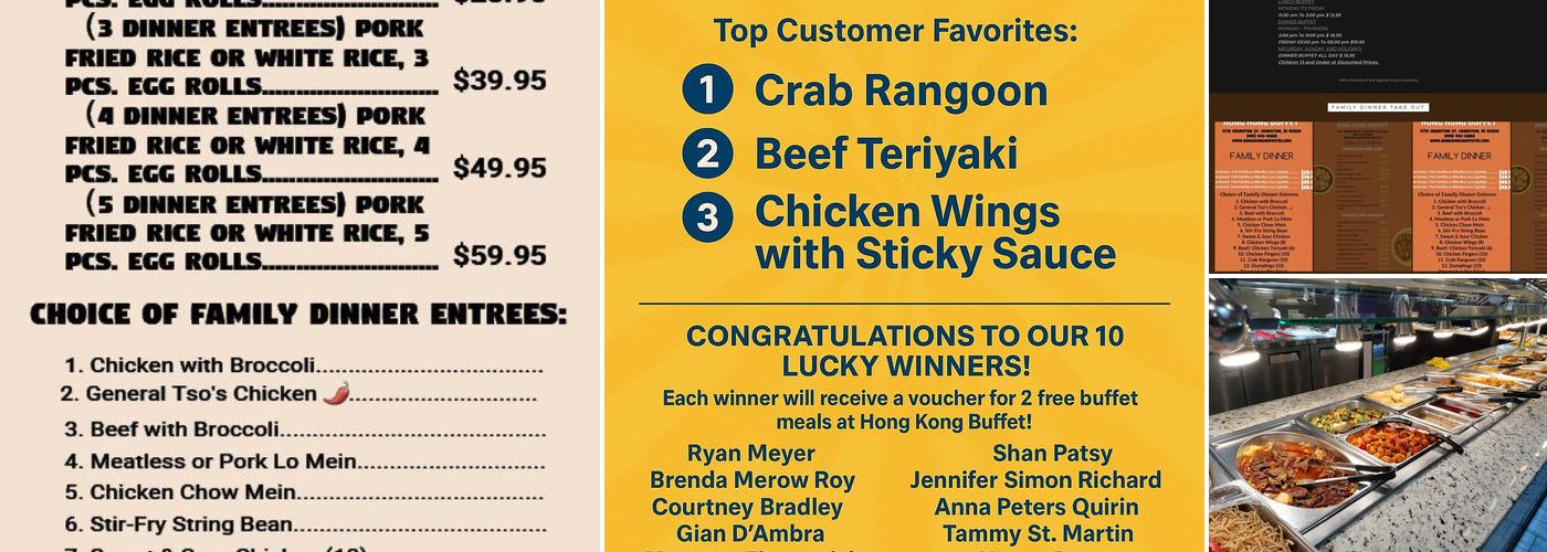 Hong Kong Buffet Menu