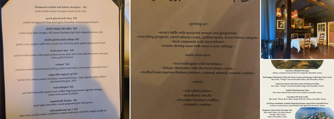 Cedar Knoll Menu